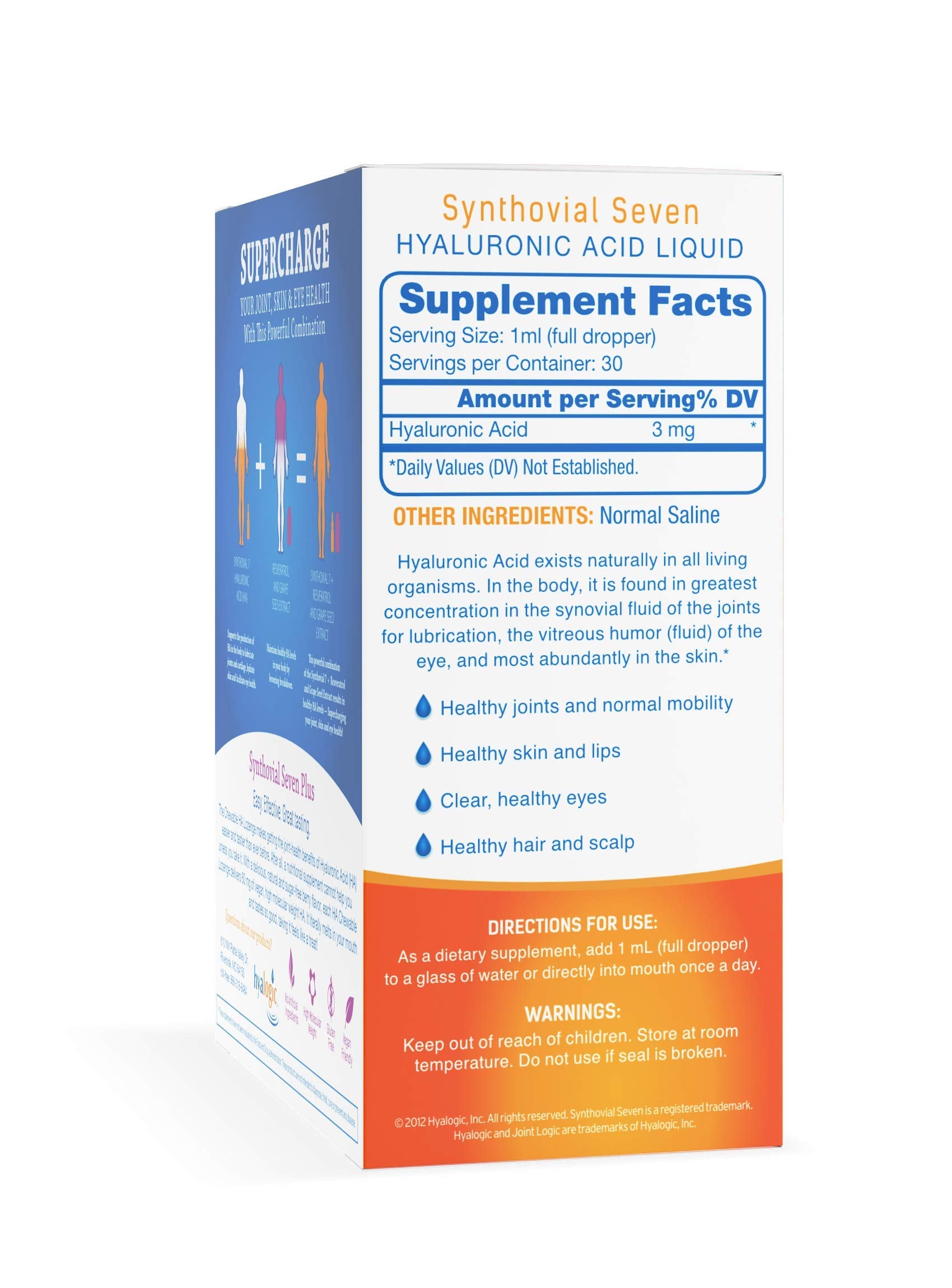 Hyalogic Synthovial Seven Plus ingredients list