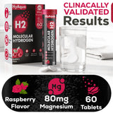 HyAqua Molecular Hydrogen Water Tablets side view showing ingredients