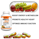 Hybrid Nutraceuticals Miracle Multi Liquid Cap Multivitamin 120 Softgels side view