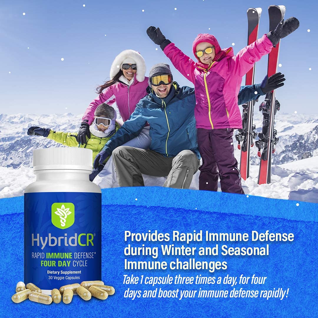Hybrid Remedies Echinacea Capsules on a wooden table