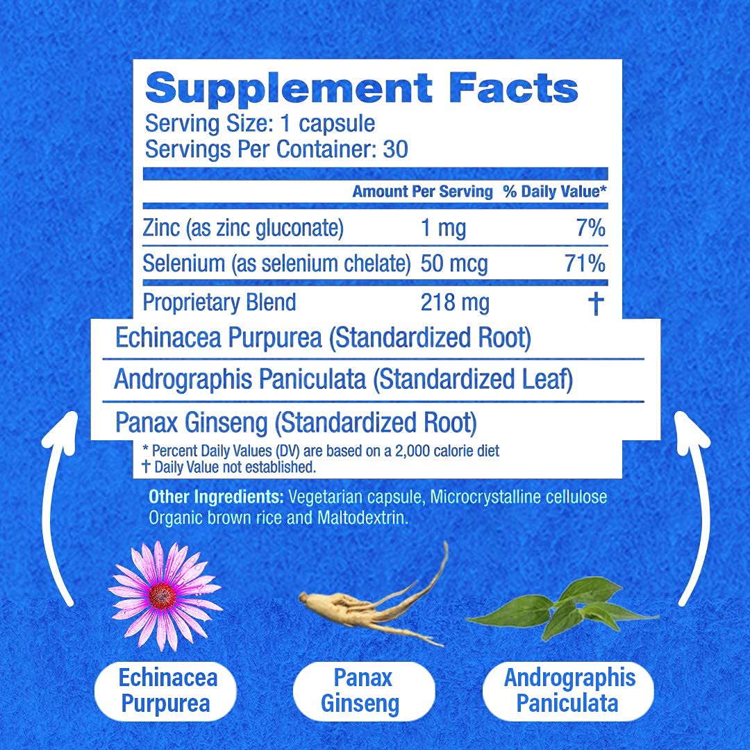 Hybrid Remedies Echinacea Capsules with packaging