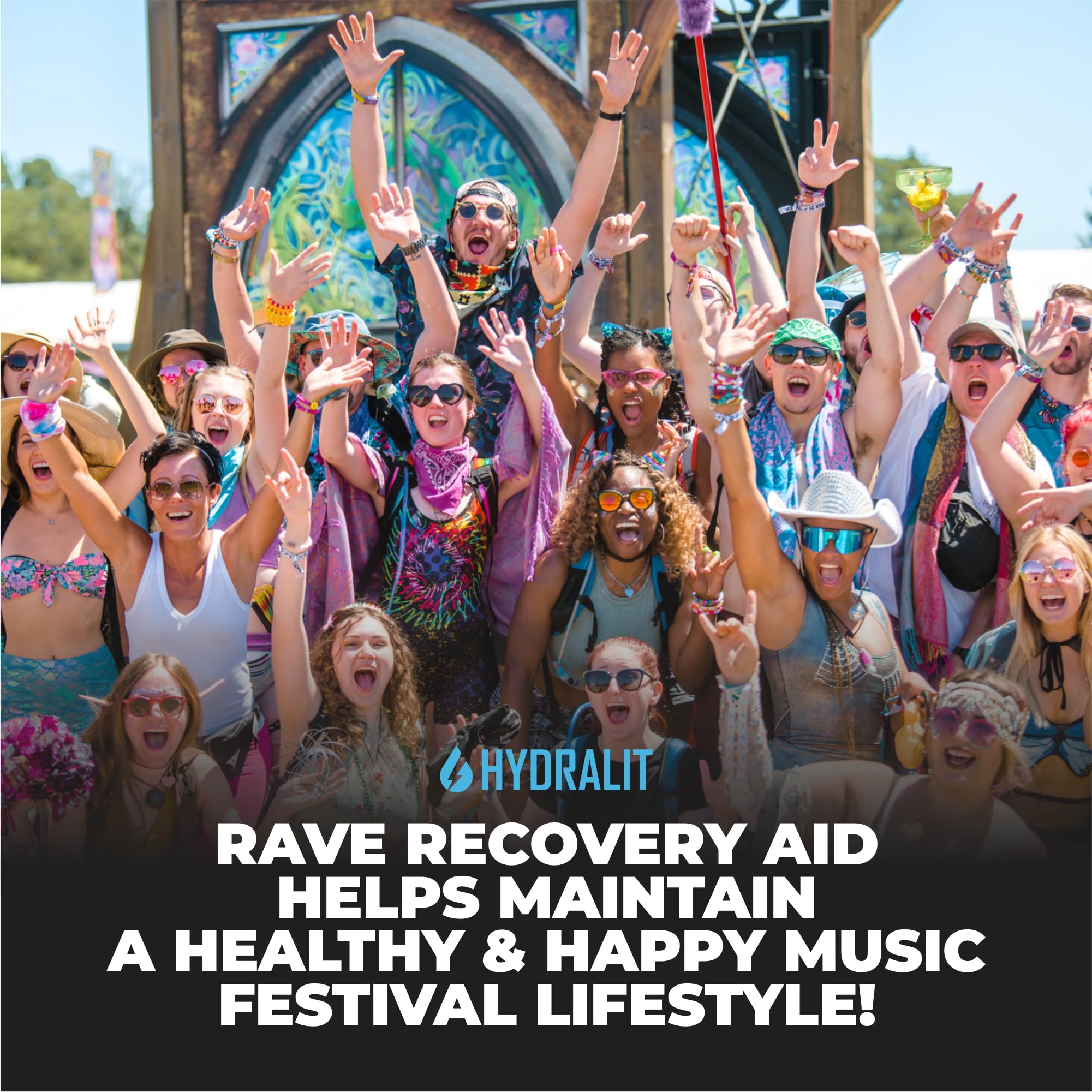 Hydralit 5-HTP Rave use Aid Pills opened bottle