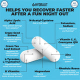 Hydralit 5-HTP Rave use Aid Pills packaging