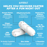 Hydralit After Drinking Aid Capsules with a glass of water