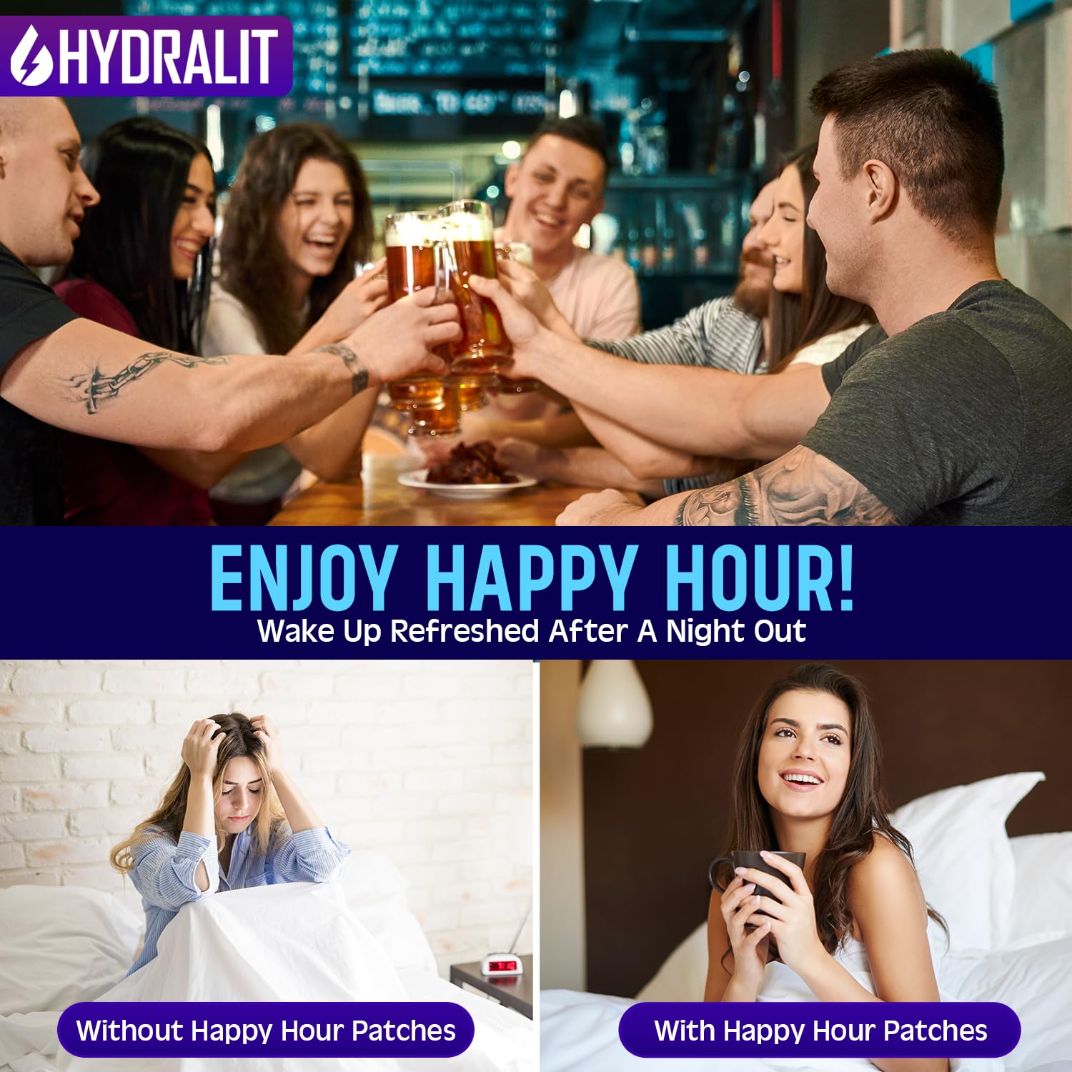 Hydralit Happy Hour Patches easy application on skin
