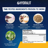 Hydralit Sleep Patches back view with ingredients list