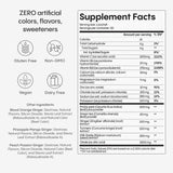 Hydralyte Plus Liver Support 340g side view with ingredients list