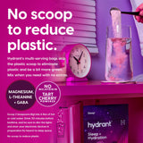 HYDRANT Sleep Aid Powder scooped into a glass of water