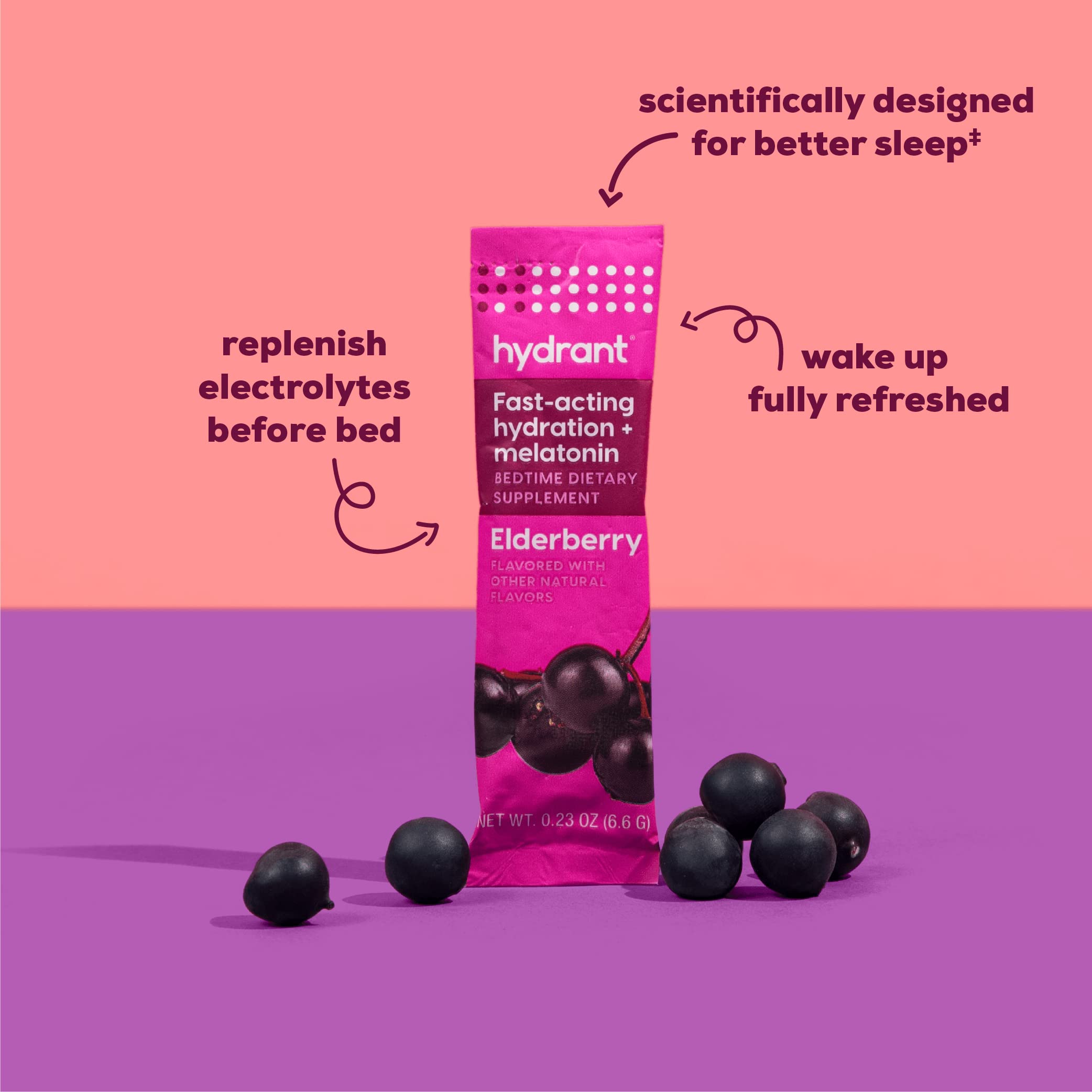 HYDRANT Sleep Hydration Mix close-up of ingredients