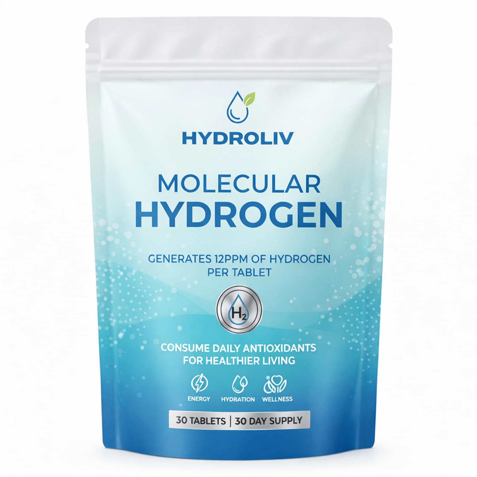Hydroliv Magnesium Effervescent Tablets packaging front view