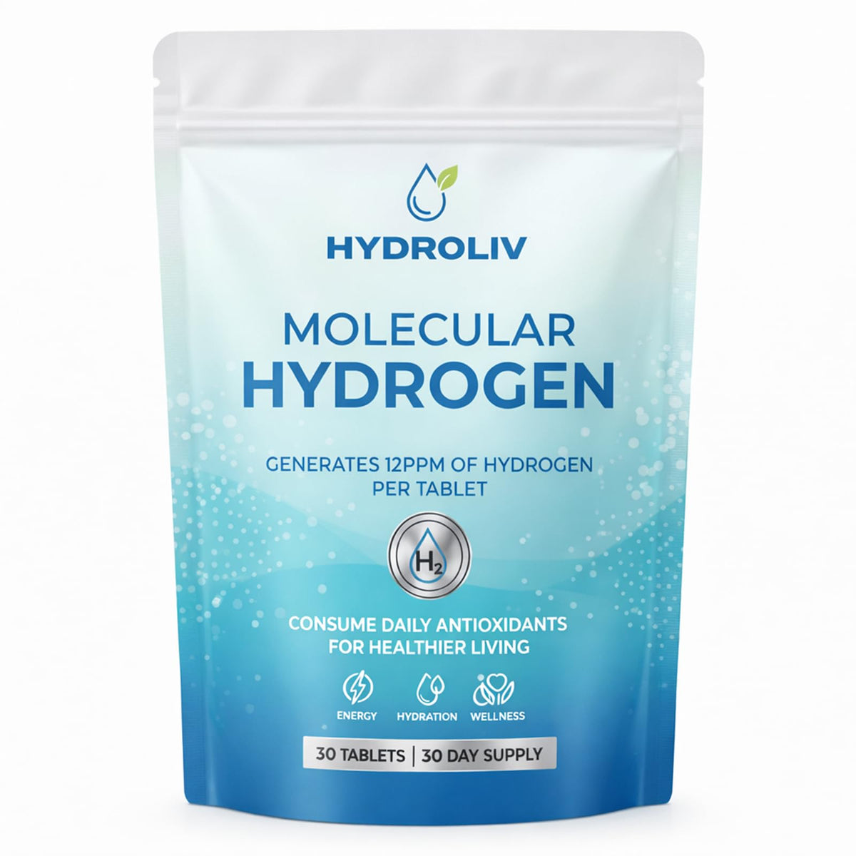 Hydroliv Magnesium Effervescent Tablets packaging front view