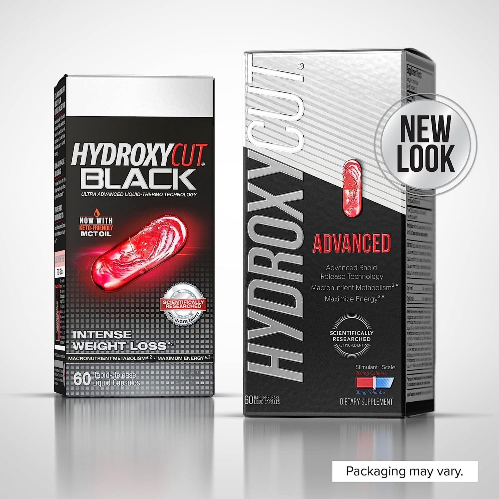 Hydroxycut Advanced Fat Burner Capsules side view