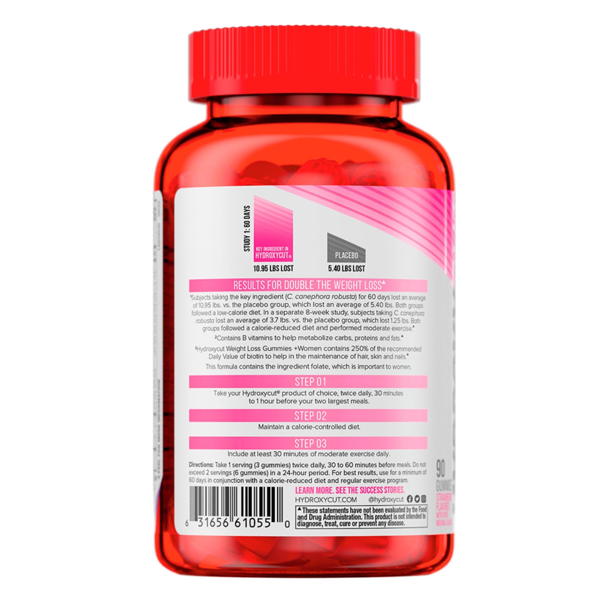 Hydroxycut Gummies +Women 100g on a wooden table