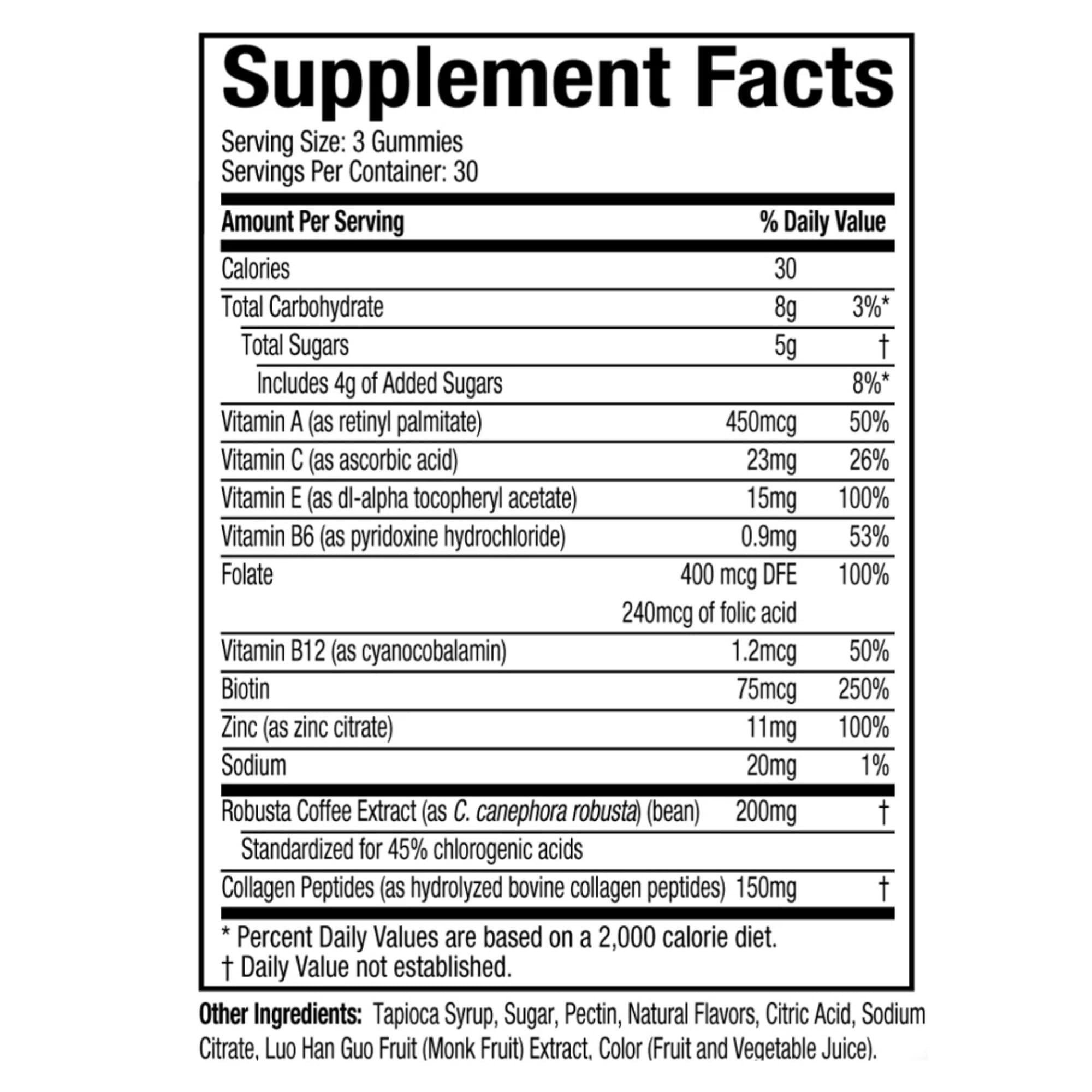 Hydroxycut Gummies +Women 100g side view showing gummy texture