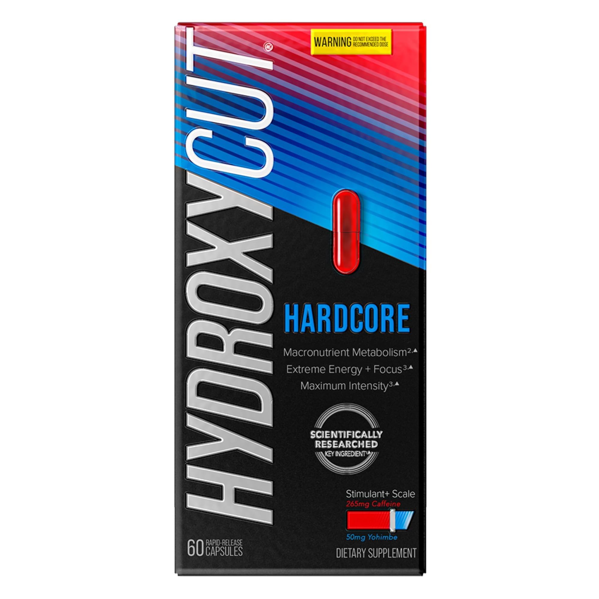Hydroxycut Hardcore Fat Burner 100g front view with label