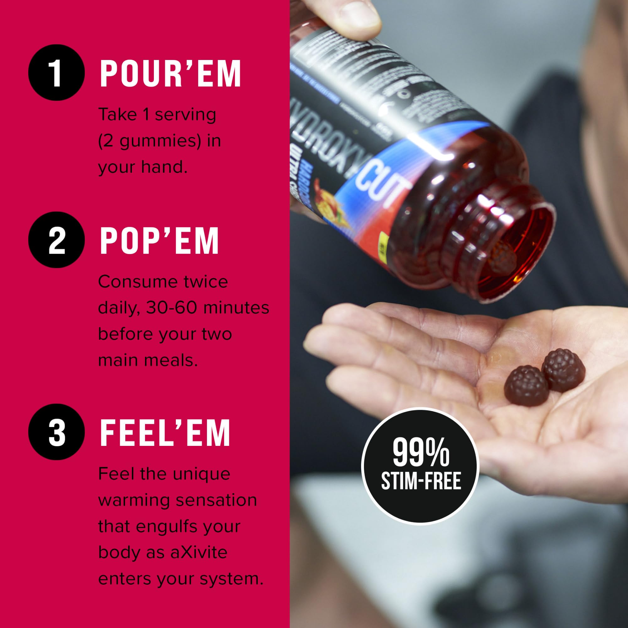 Hydroxycut Hardcore Ultra Shred Gummies nutritional information