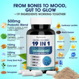 Hydsoqmo Moringa Probiotic Supplement lifestyle scene with healthy foods