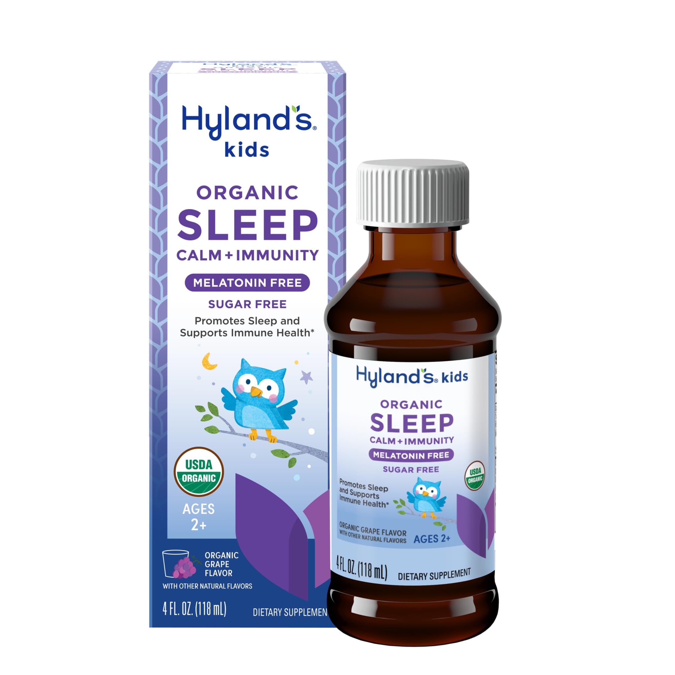Hyland's Kids Organic Sleep Liquid 4oz front view