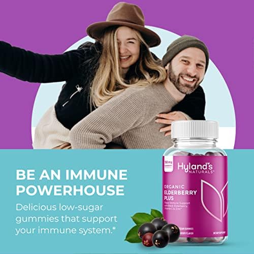 Hyland's Organic Elderberry Plus Gummies bottle top view