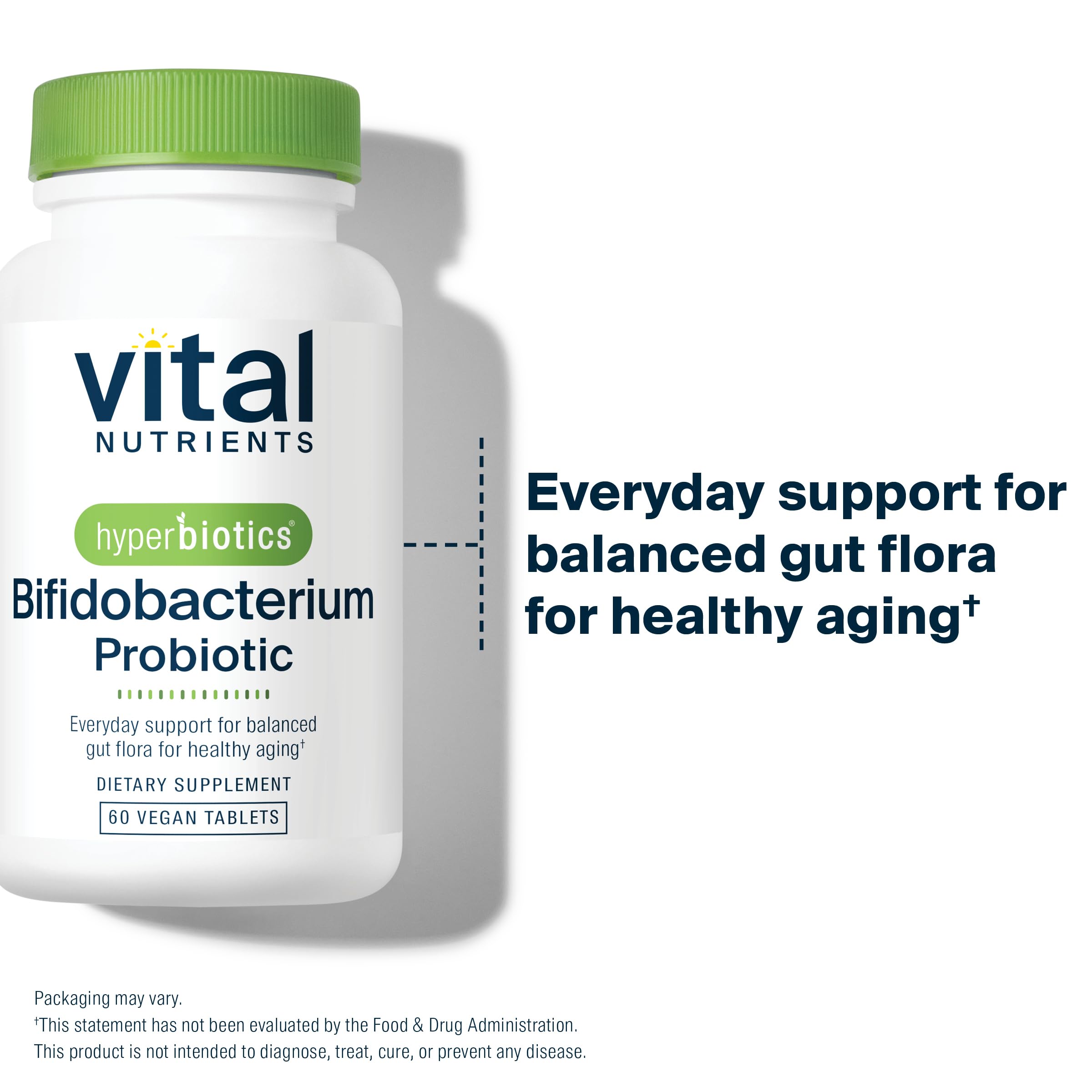 Hyperbiotics Daily Probiotic Support 30 Tablets on a wooden table