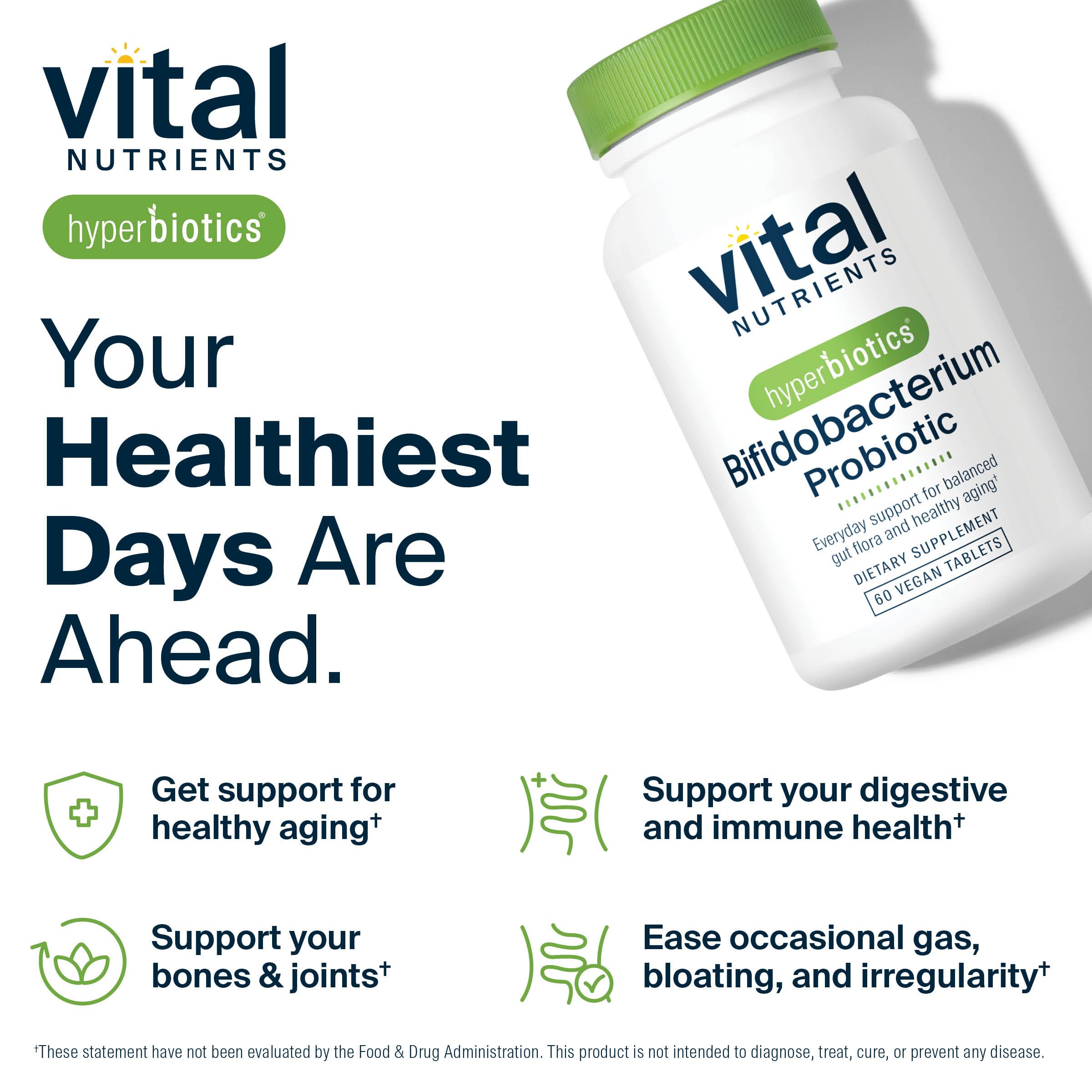 Hyperbiotics Daily Probiotic Support 30 Tablets with a measuring spoon