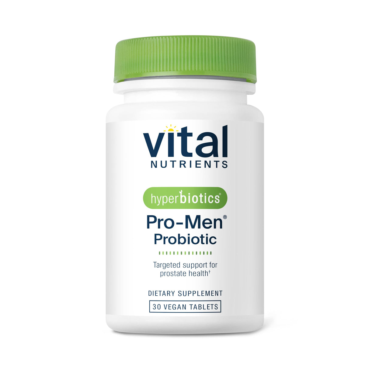 Hyperbiotics Men's Probiotic Supplement 30 capsules front view