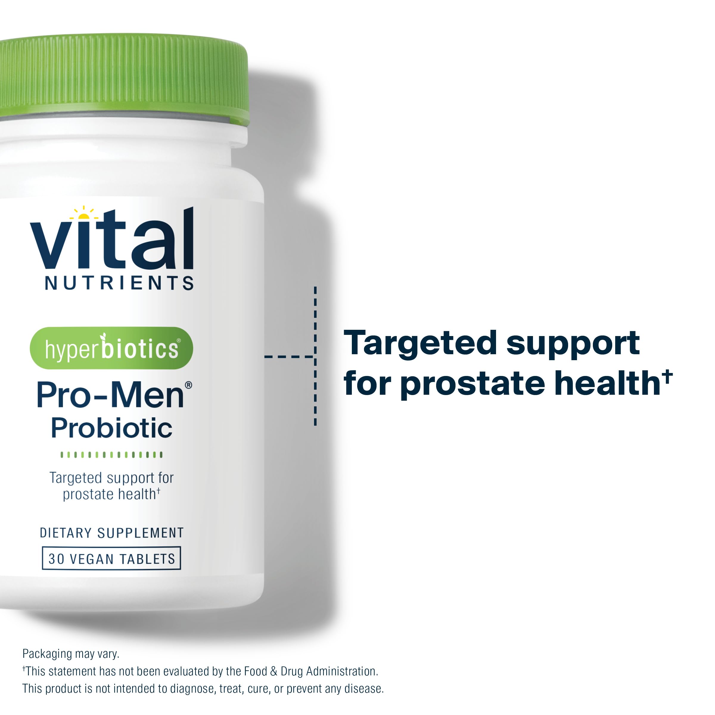 Hyperbiotics Men's Probiotic Supplement back view with ingredients