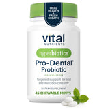 Hyperbiotics Oral Probiotics Mint Chewable Tablets front view