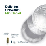 Hyperbiotics Oral Probiotics Mint Chewable Tablets side view