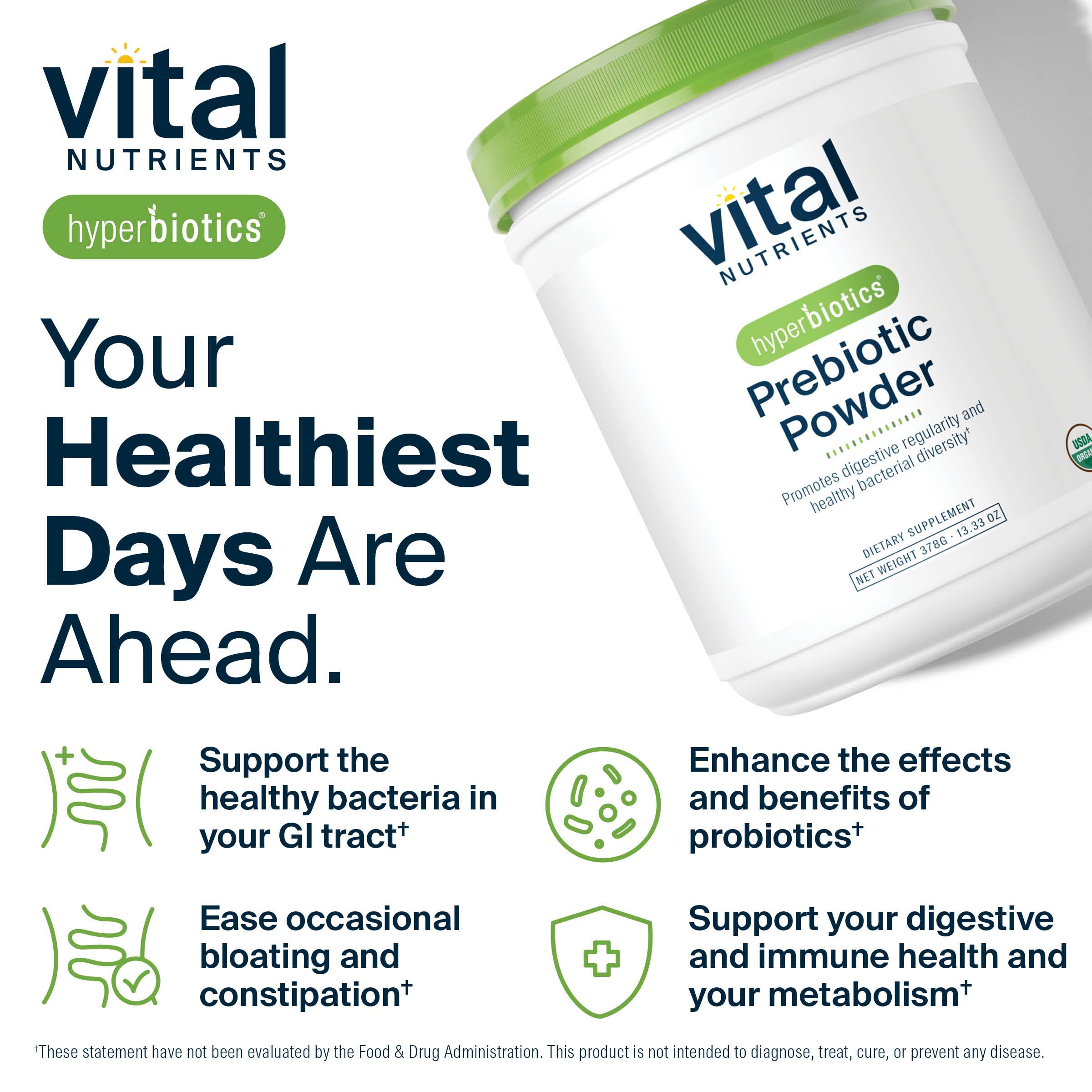 Hyperbiotics Prebiotic Powder product label