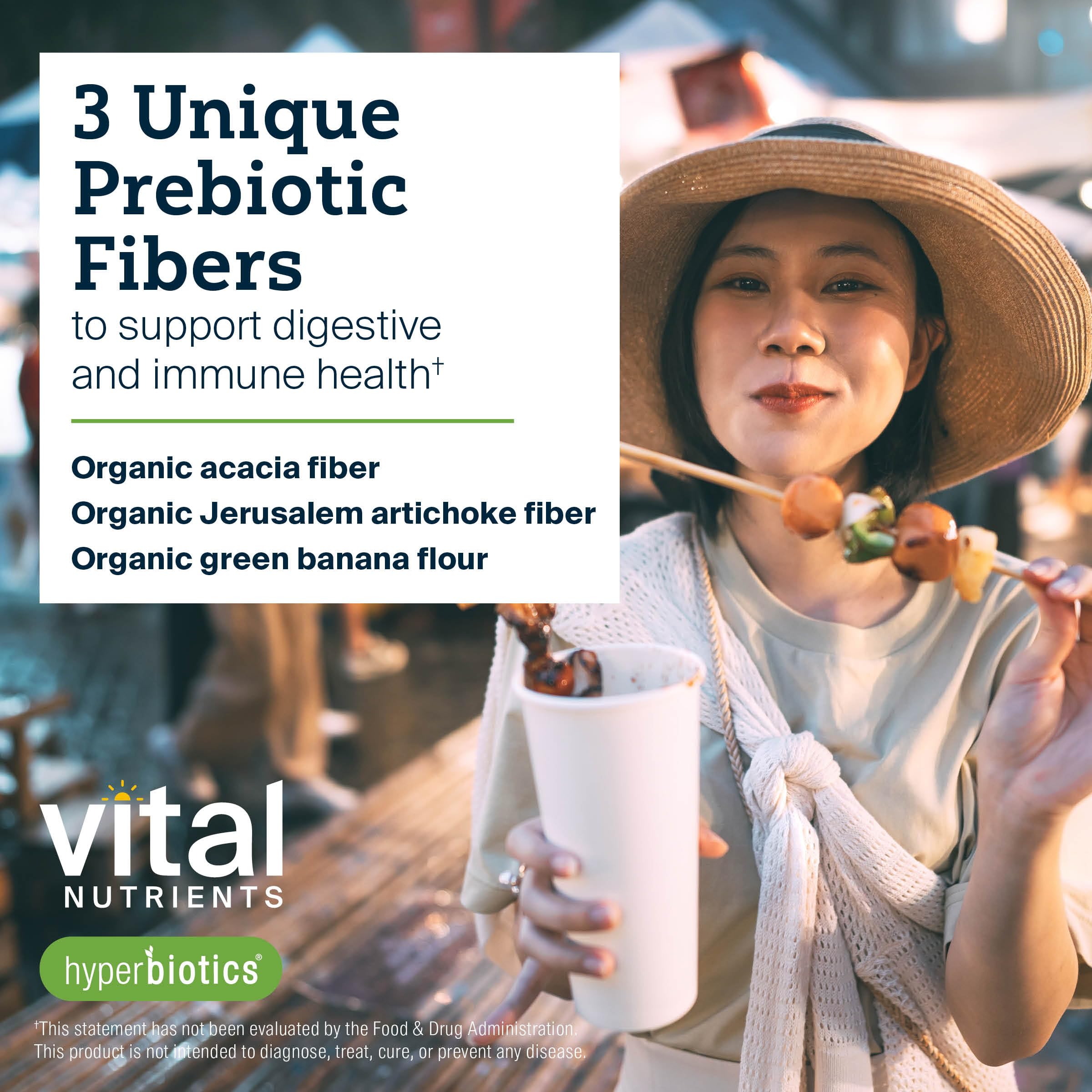 Hyperbiotics Prebiotic Powder with fresh fruits