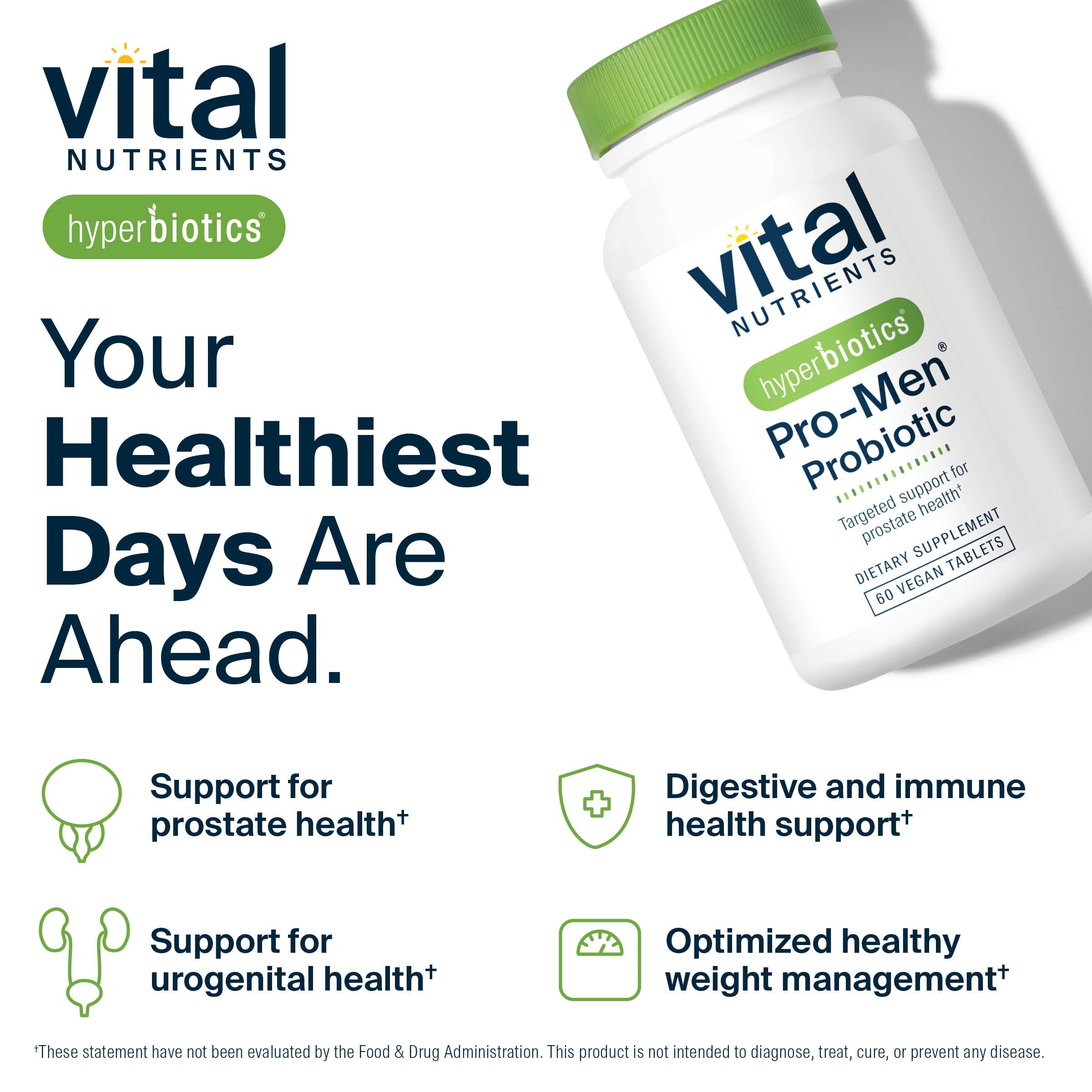 Hyperbiotics Probiotic for Men alongside a daily supplement routine