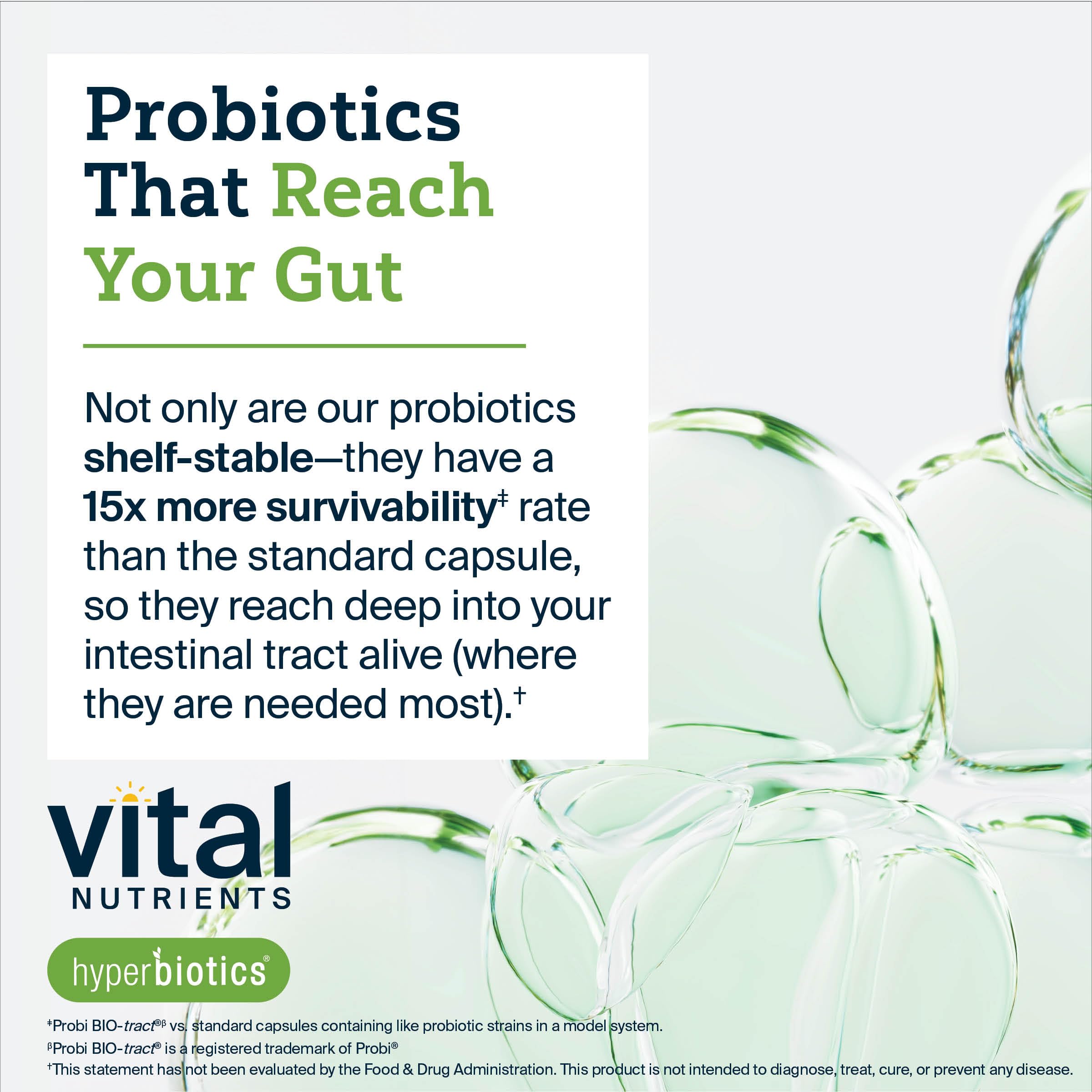 Hyperbiotics Probiotic Supplement capsule close-up