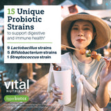 Hyperbiotics Probiotic Supplement displayed with a glass of water