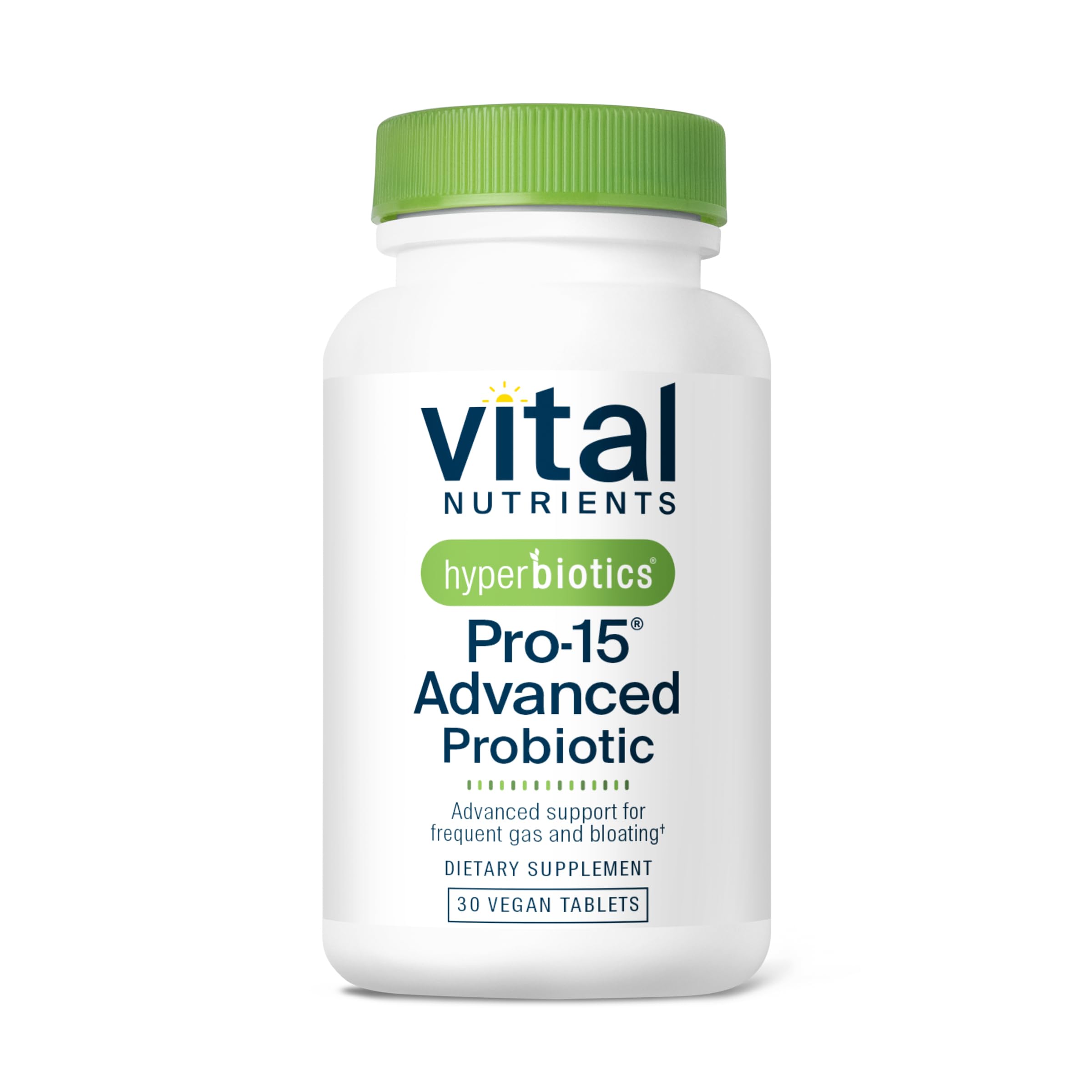 Hyperbiotics Probiotic Supplement front view with 30 capsules