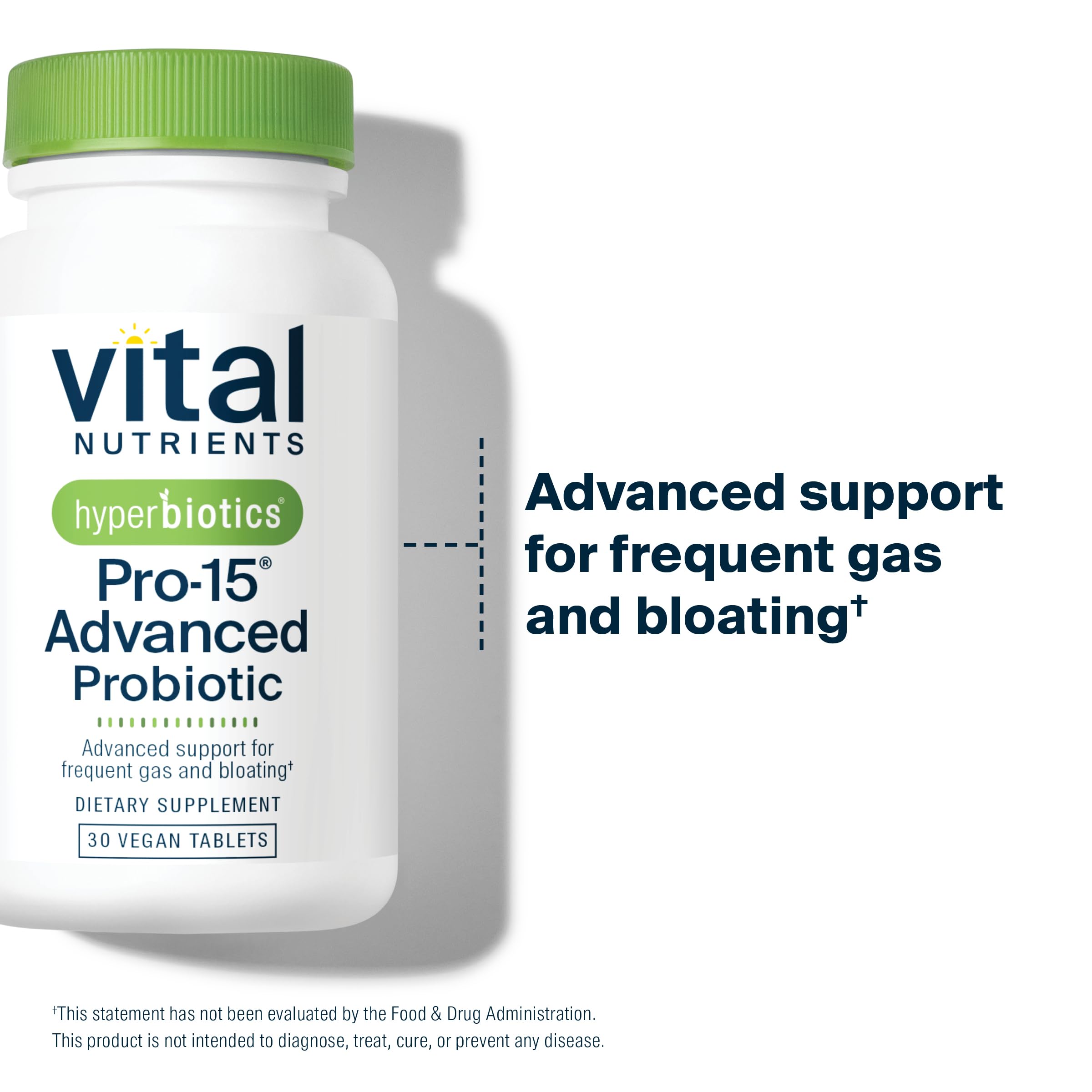 Hyperbiotics Probiotic Supplement on a wooden table