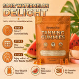 Hyuikiu Savanna Skin Tanning Gummies back view with ingredient list