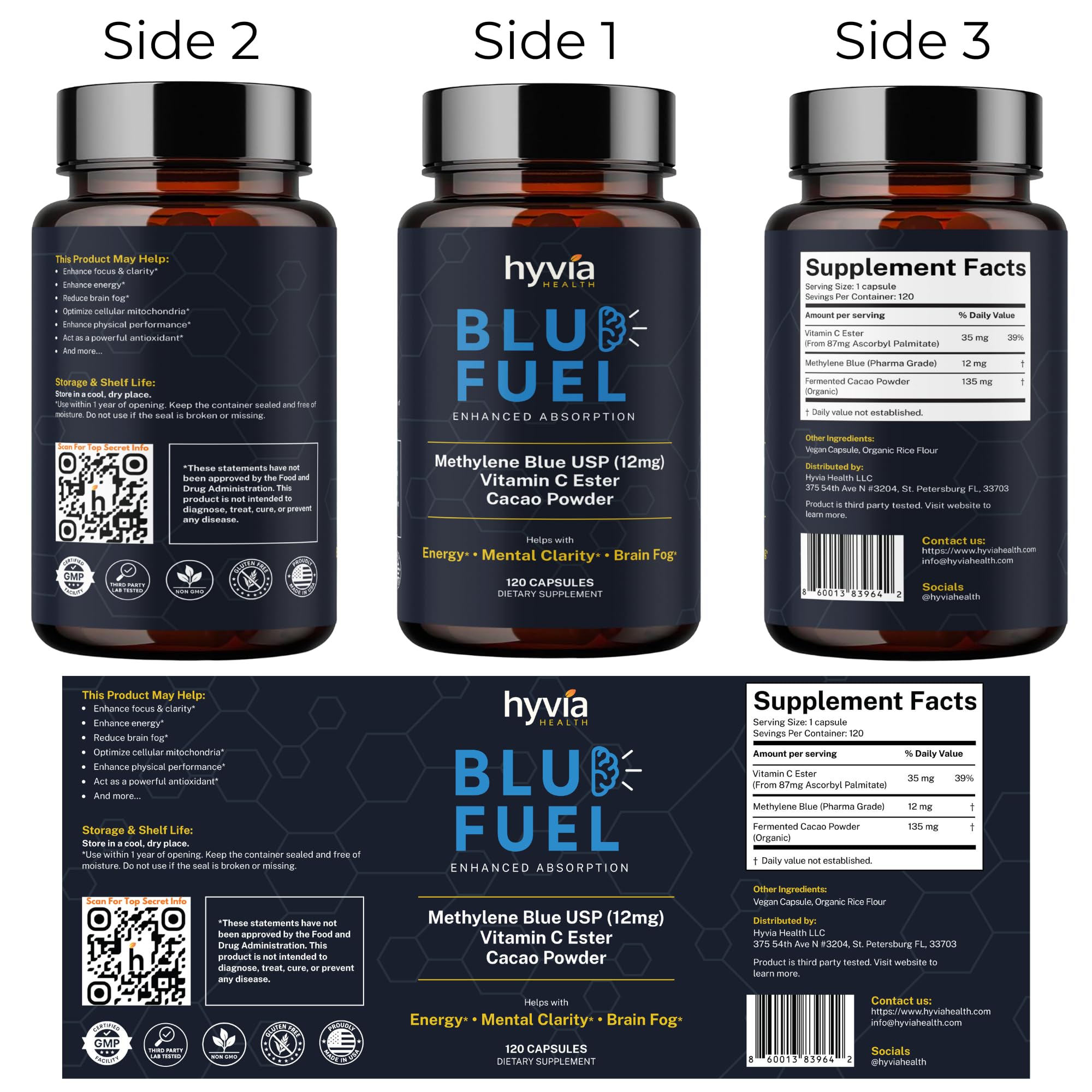 Hyvia Health Blue Fuel Methylene Blue Capsules lifestyle scene