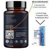 Hyvia Health Blue Fuel Methylene Blue Capsules on a wooden table