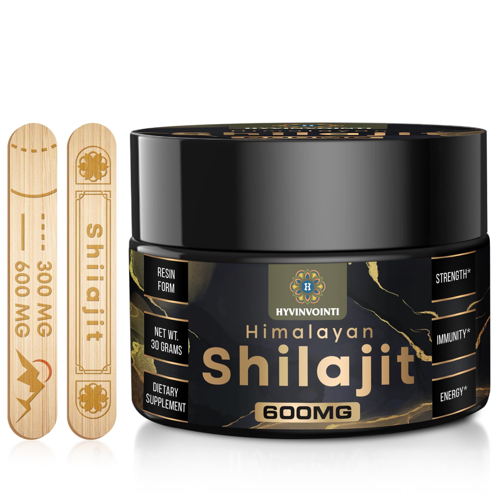 HYVINVOINTI Himalayan Shilajit Resin 600mg front view