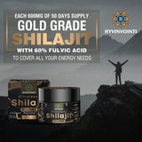 HYVINVOINTI Himalayan Shilajit Resin 600mg with dosage instructions
