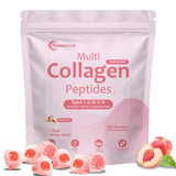 Hywebvctok Collagen Gummies front view with peach flavour