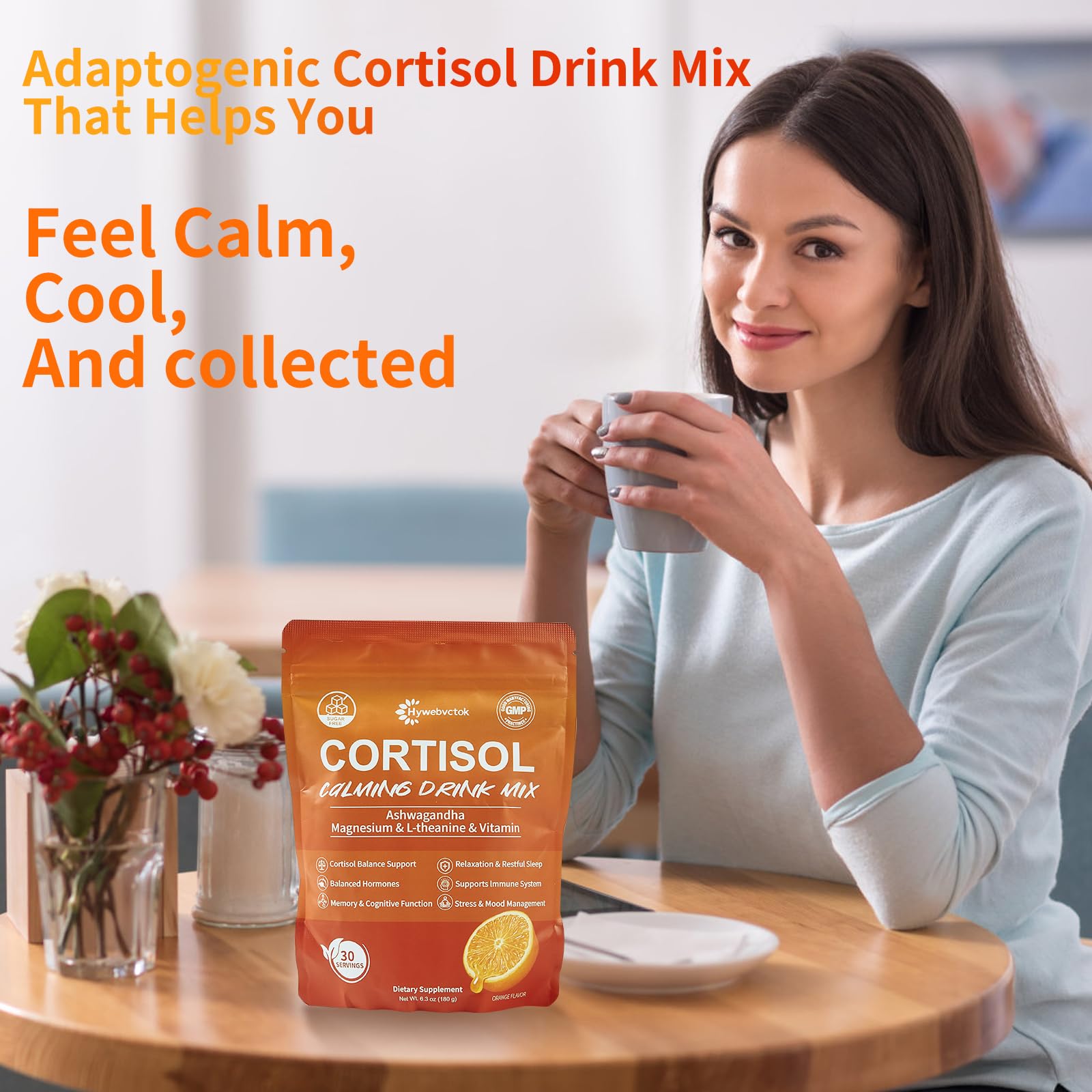 Hywebvctok Cortisol Drink Mix nutritional information