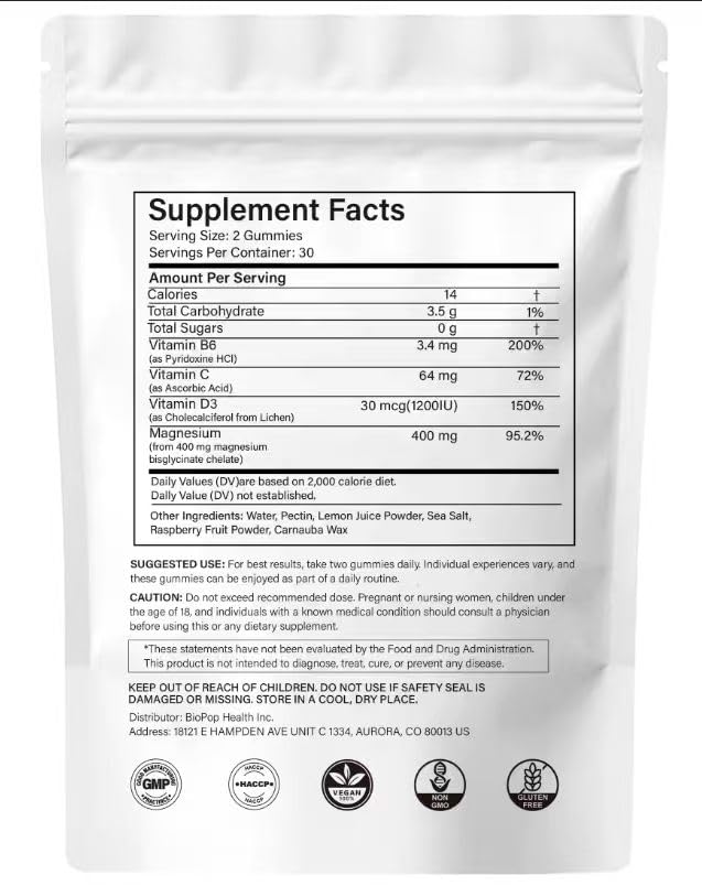 Hywebvctok Magnesium Bisglycinate Gummies ingredients list