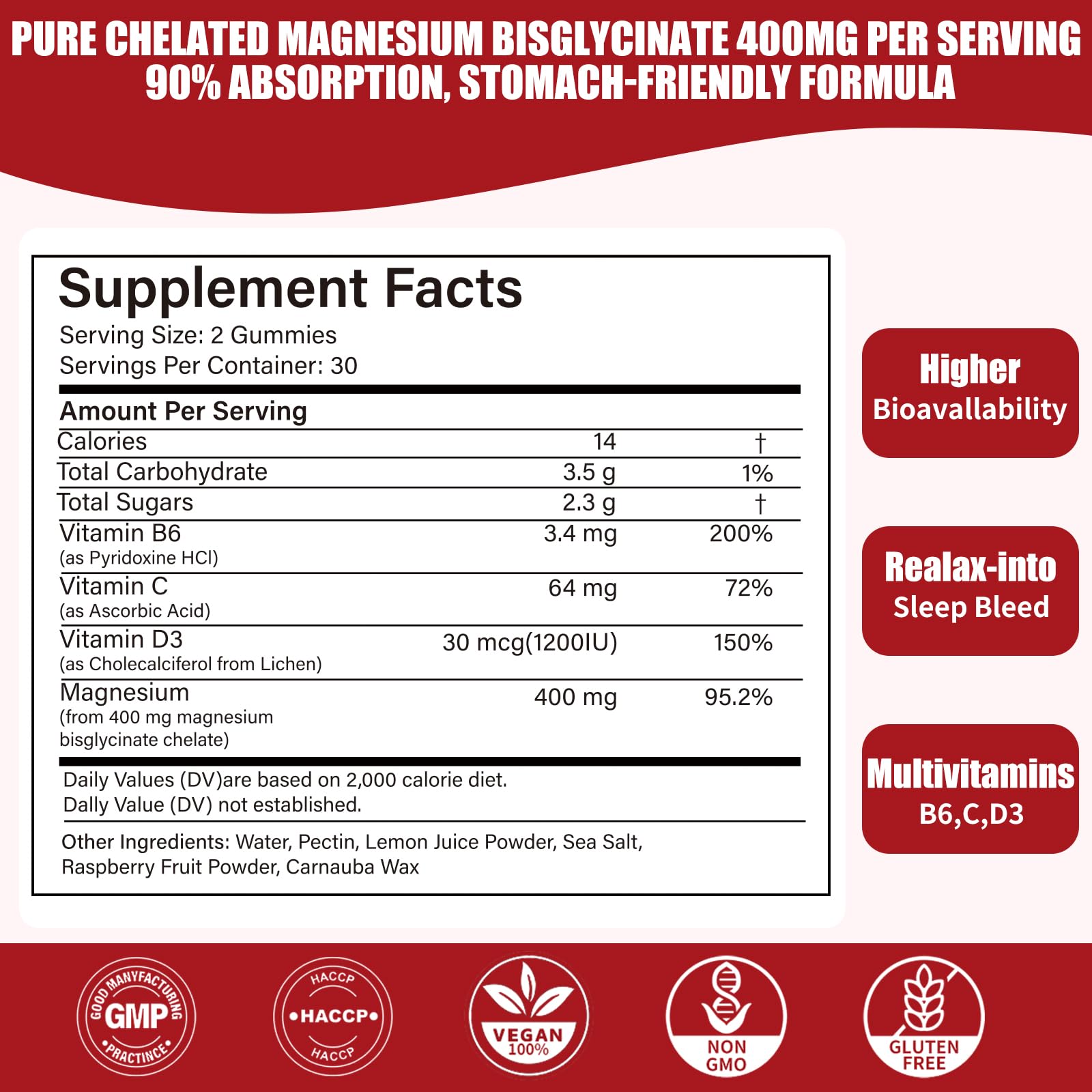 Hywebvctok Magnesium Bisglycinate Gummies packaging