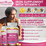 HZZYPLANT Iron Softgels 65mg packaging