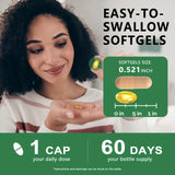 HZZYPLANT L-Theanine Softgels 400mg with a measuring spoon