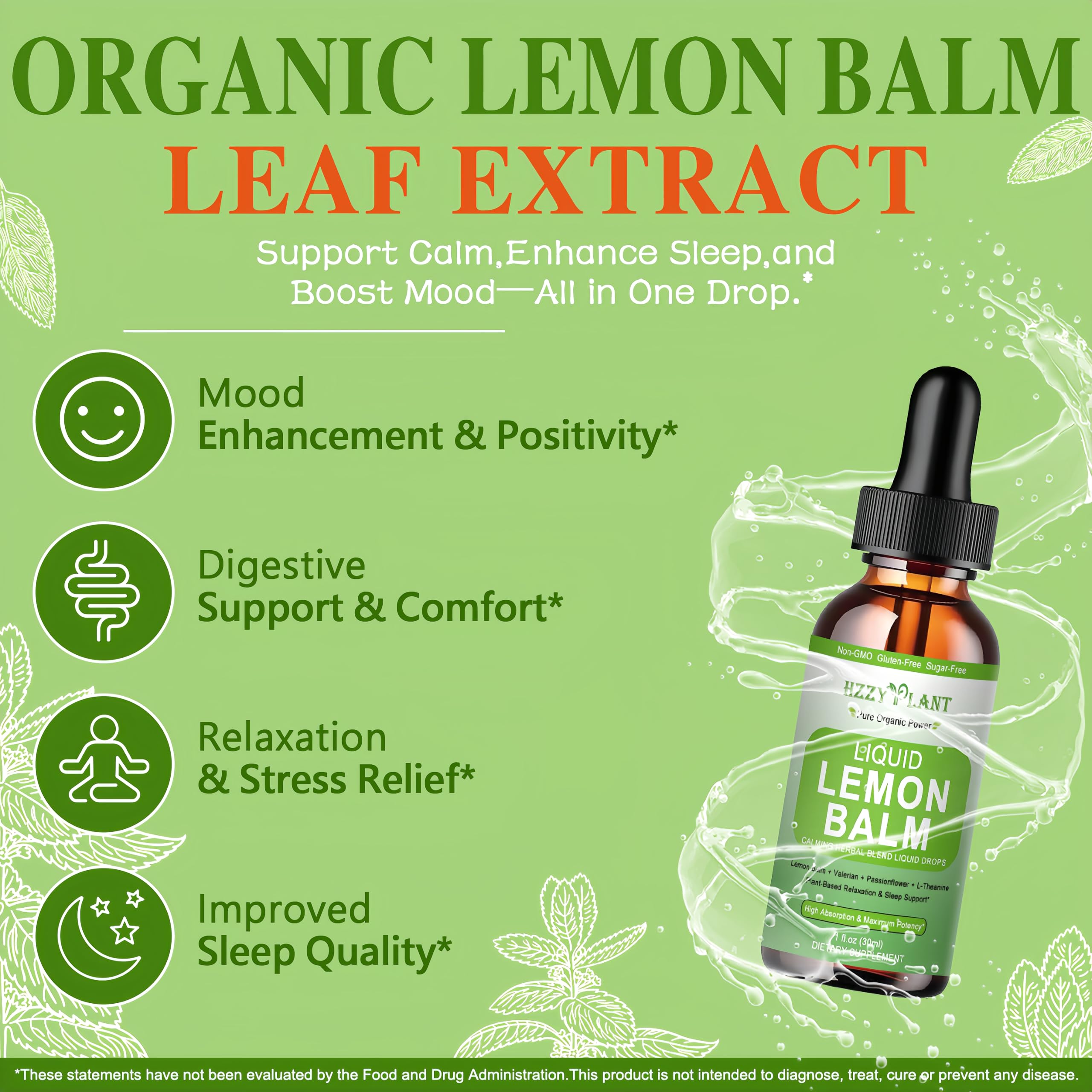 HZZYPLANT Lemon Balm Tincture 5g packaging