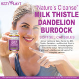 HZZYPLANT Liver Softgels back view with ingredient list