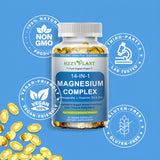 HZZYPLANT Magnesium Complex Softgels nutritional information on packaging